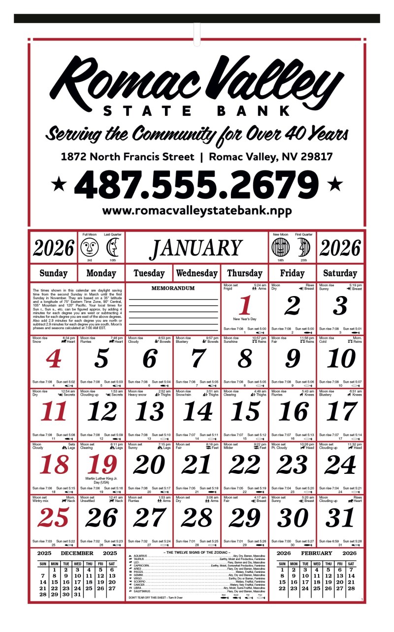 Skinner & Kennedy™ 7-Sheet Almanac 2 Skinner & Kennedy™ 7-Sheet Almanac 2