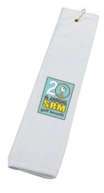 Golf Tri-Fold Towel - 61170 white image Golf Tri-Fold Towel - 61170 white image