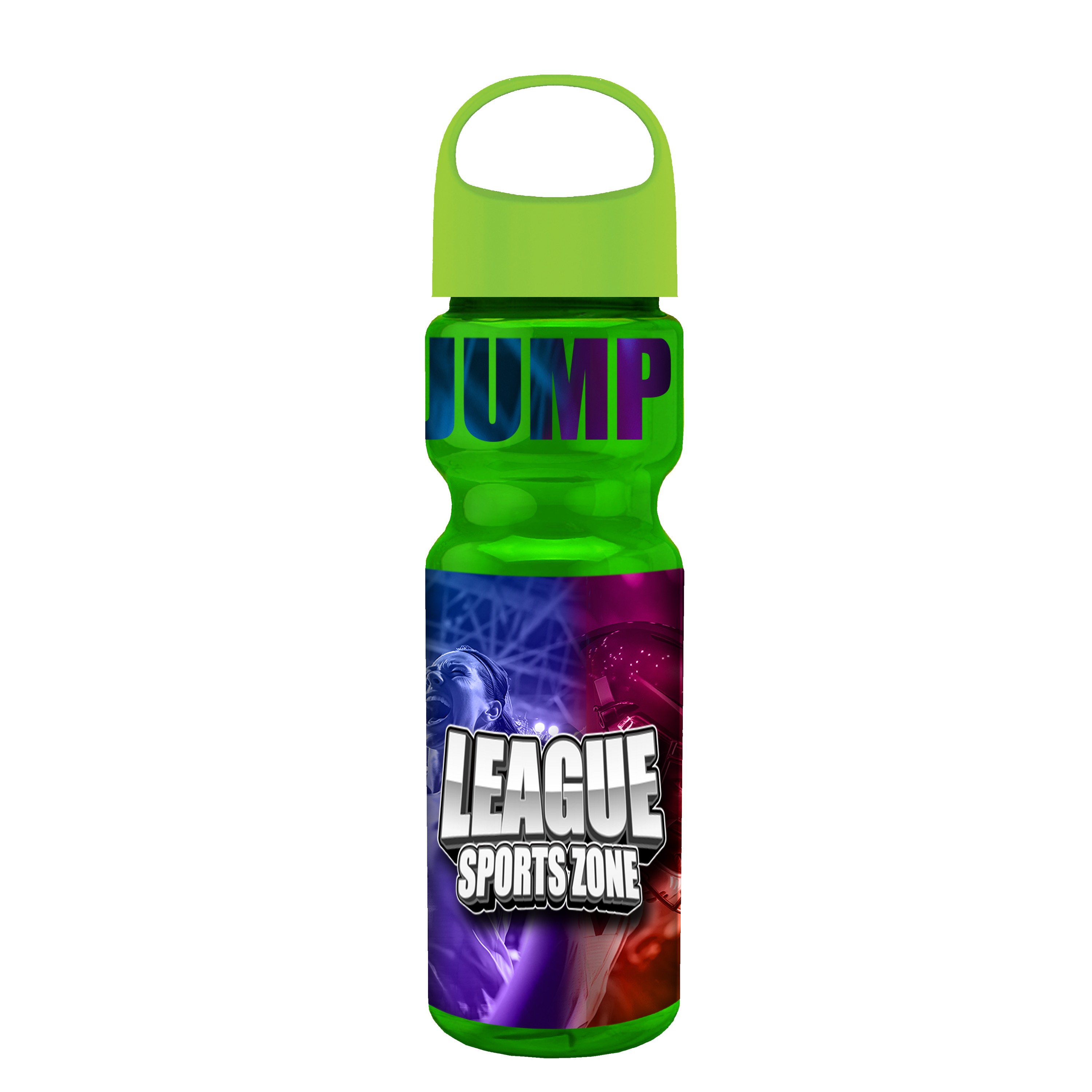 Garyline® Champ Bottle with Oval Crest Lid - 28 oz. 2