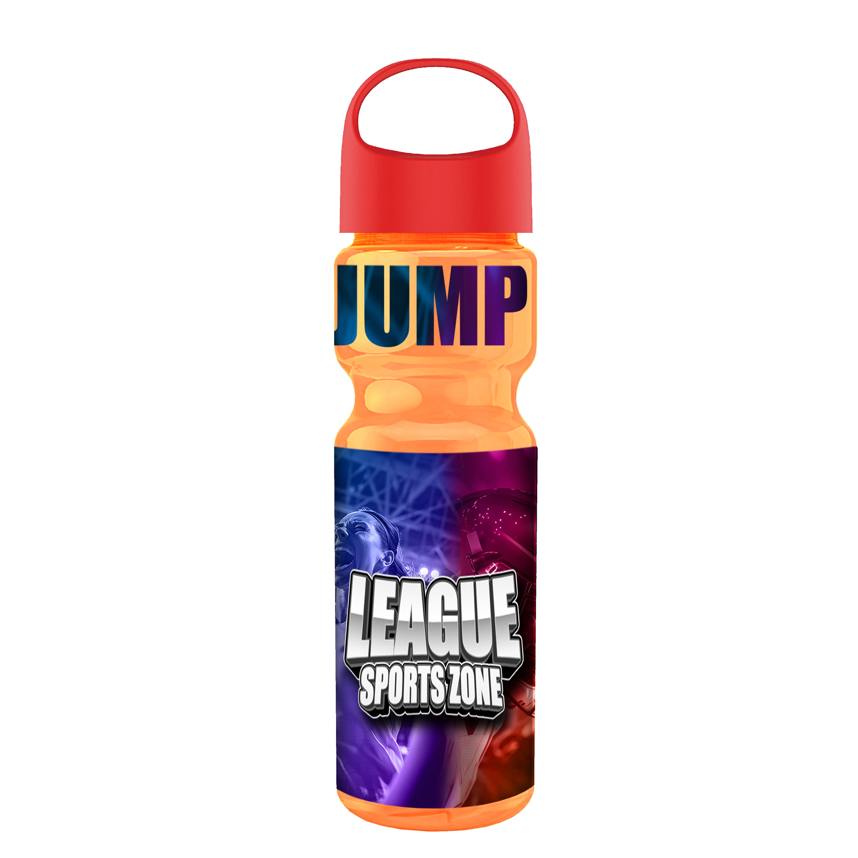 Garyline® Champ Bottle with Oval Crest Lid - 28 oz. 2