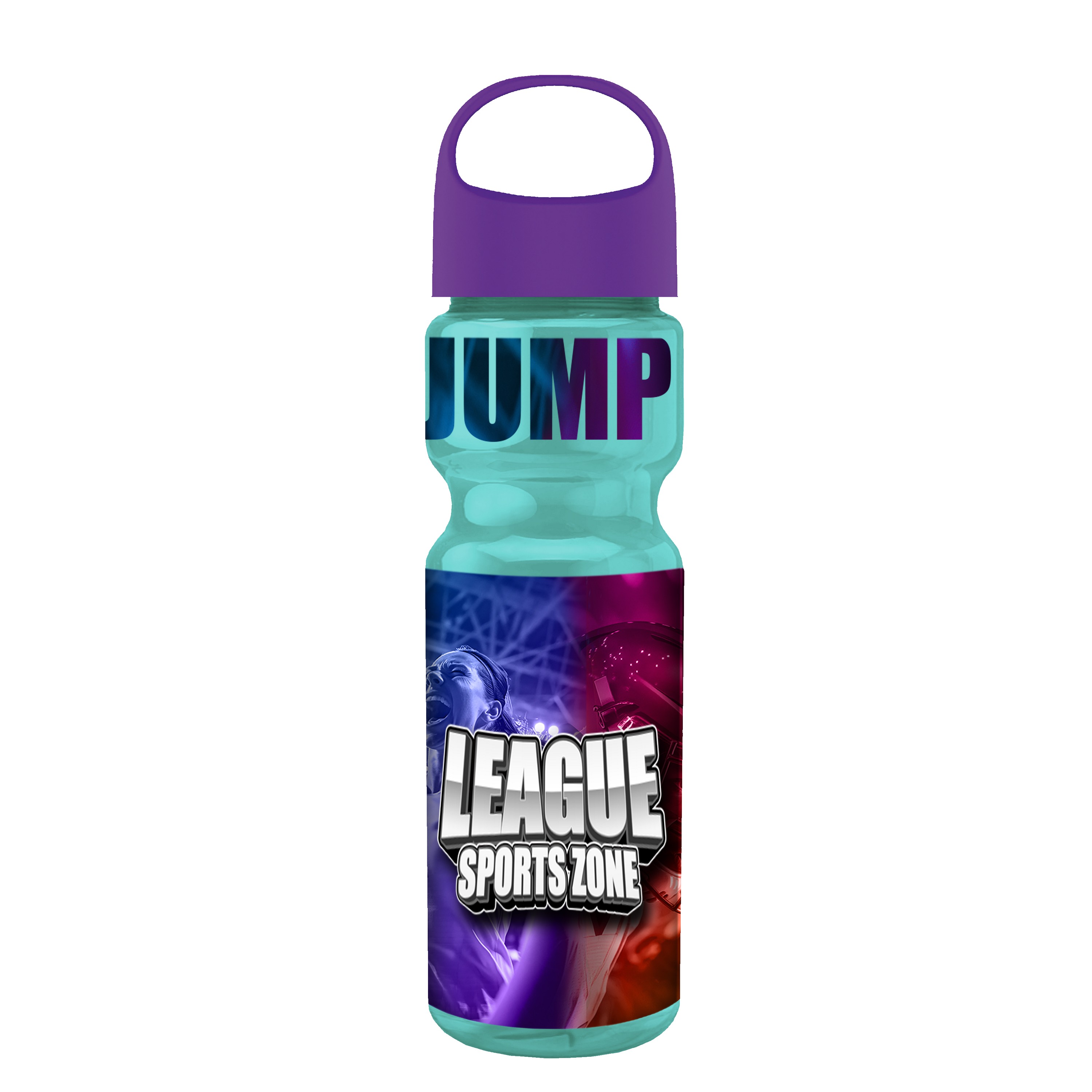 Garyline® Champ Bottle with Oval Crest Lid - 28 oz. 2