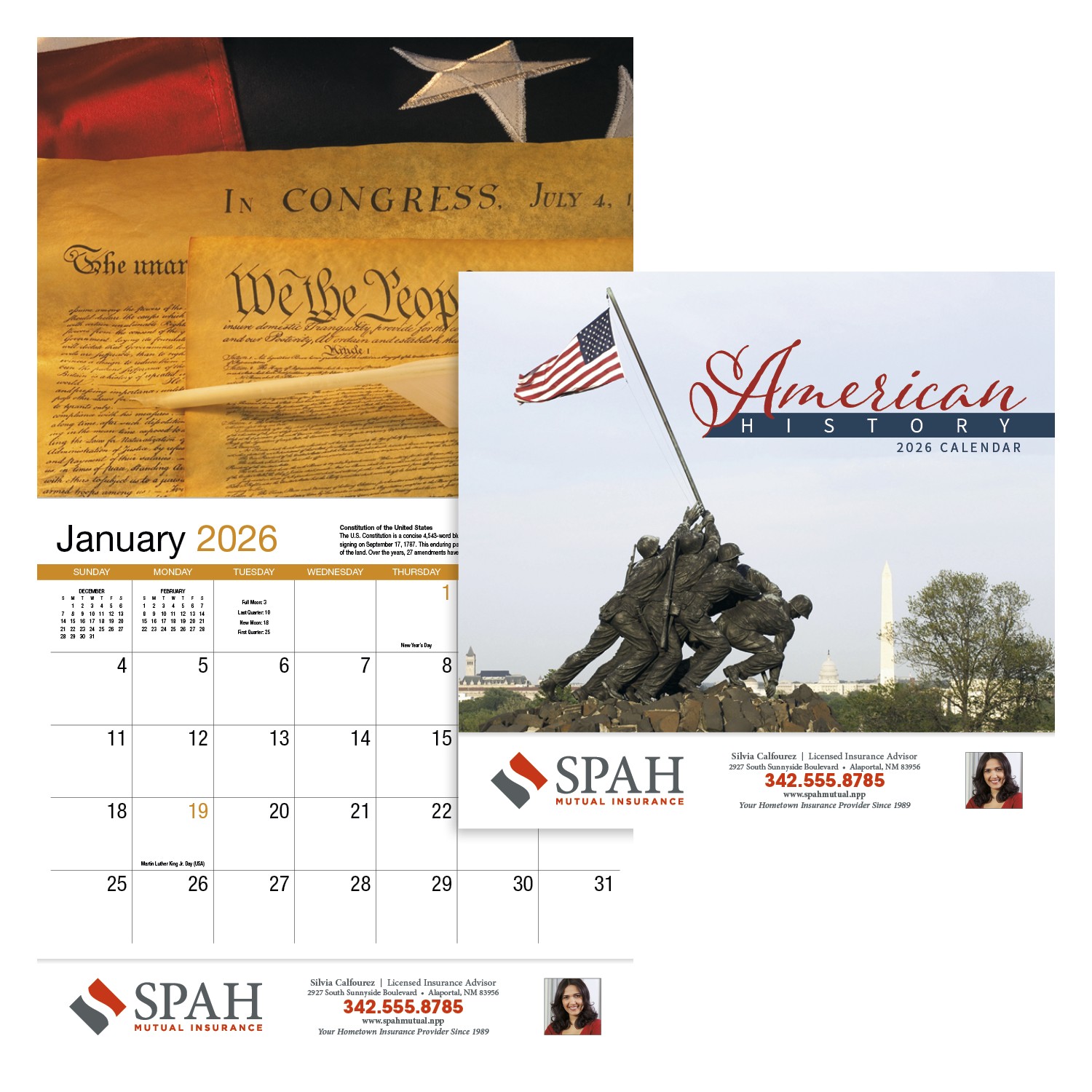 HotLine® Products American History Appointment Calendar - Stapled 2