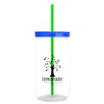 Garyline® Tritan® Mason Jar with Lid and Straw - 27 oz. - MJ27_clear_bottle_translucentblue_lid_translucentgreen_straw_1c.png Garyline® Tritan® Mason Jar with Lid and Straw - 27 oz. - MJ27_clear_bottle_translucentblue_lid_translucentgreen_straw_1c.png