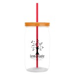 Garyline® Tritan® Mason Jar with Lid and Straw - 27 oz. - MJ27_clear_bottle_translucentorange_lid_translucentred_straw_1c.png Garyline® Tritan® Mason Jar with Lid and Straw - 27 oz. - MJ27_clear_bottle_translucentorange_lid_translucentred_straw_1c.png