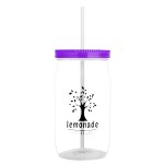 Garyline® Tritan® Mason Jar with Lid and Straw - 27 oz. - MJ27_clear_bottle_translucentviolet_lid_clear_straw_1c.png Garyline® Tritan® Mason Jar with Lid and Straw - 27 oz. - MJ27_clear_bottle_translucentviolet_lid_clear_straw_1c.png