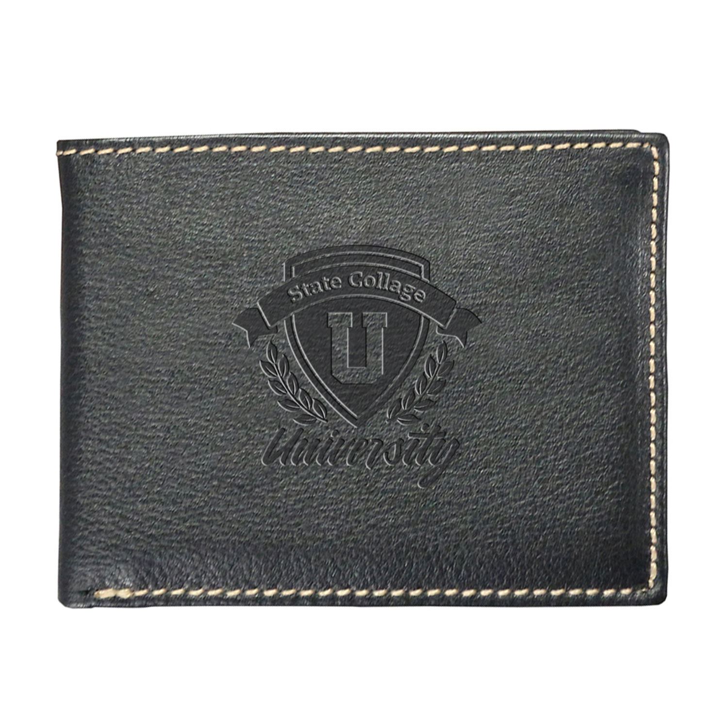 Andrew Philips® Leather Contrast Stitch Billfold Wallet 2