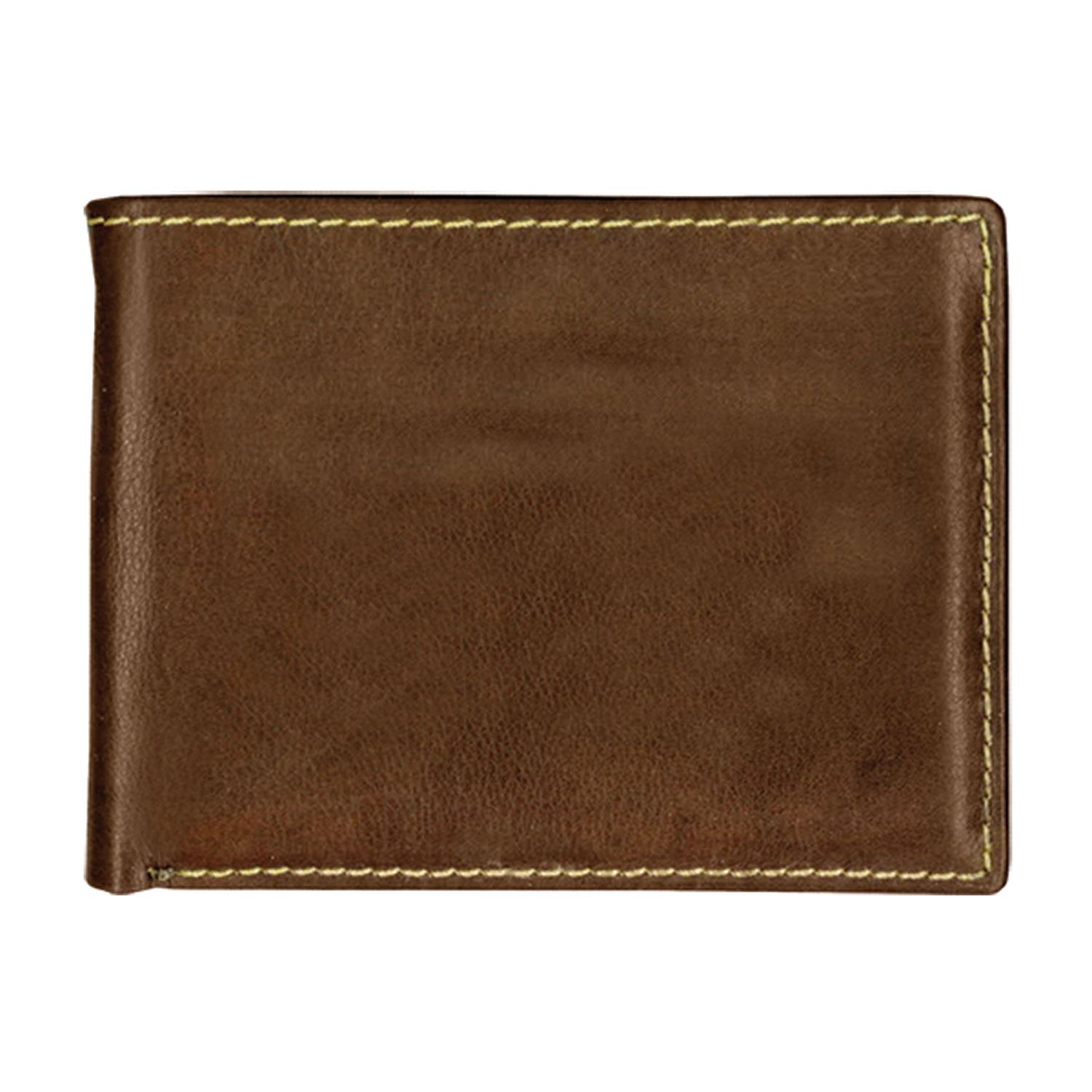 Andrew Philips® Leather Contrast Stitch Billfold Wallet 2