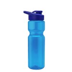UpCycle - 28 Oz. Champion Transparent Sports Bottle with Drink Thru Lid - Blue UpCycle - 28 Oz. Champion Transparent Sports Bottle with Drink Thru Lid - Blue