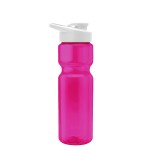 UpCycle - 28 Oz. Champion Transparent Sports Bottle with Drink Thru Lid - Hot Pink UpCycle - 28 Oz. Champion Transparent Sports Bottle with Drink Thru Lid - Hot Pink