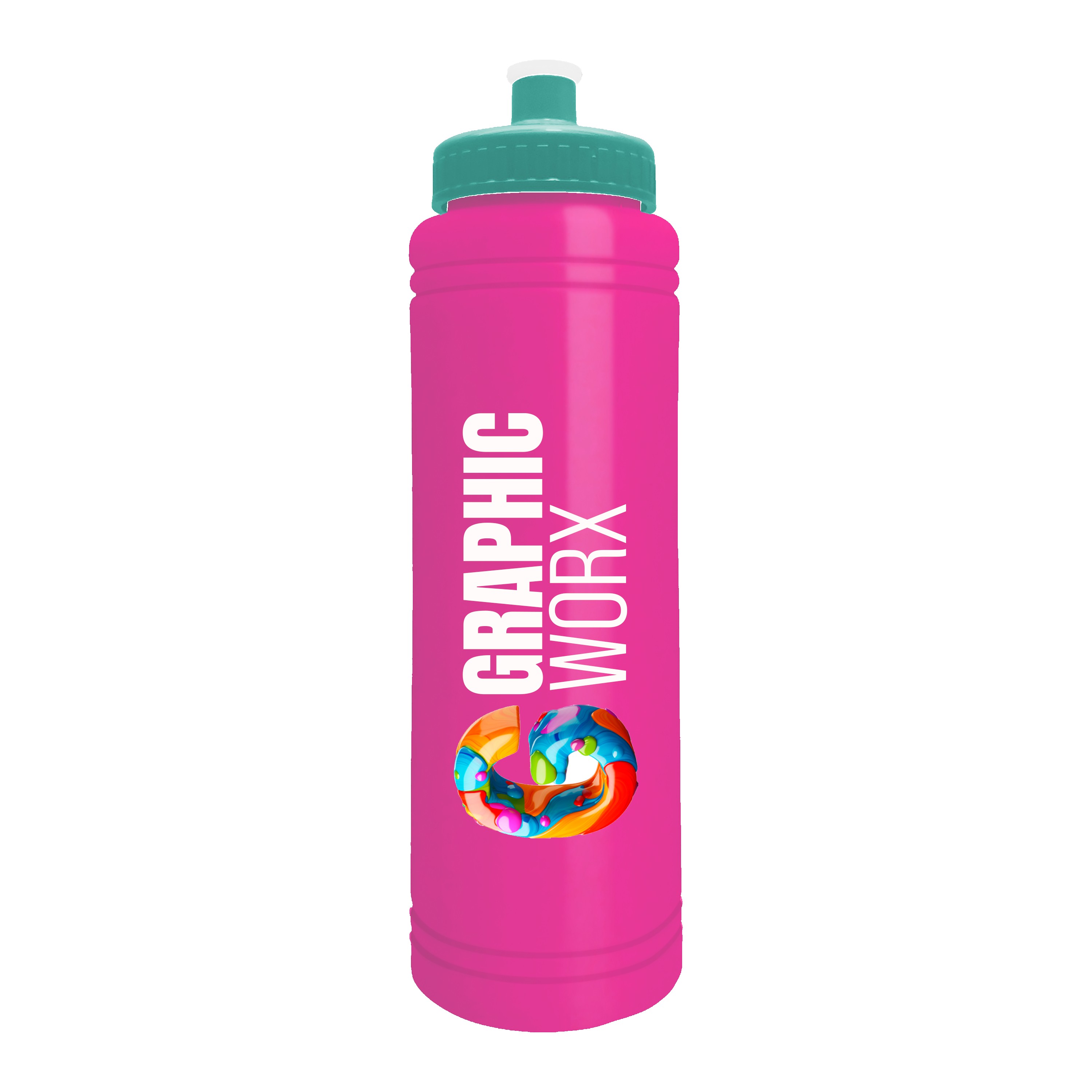 Garyline® Slim Line Bottle with Push-Pull Lid - 25 oz. 2
