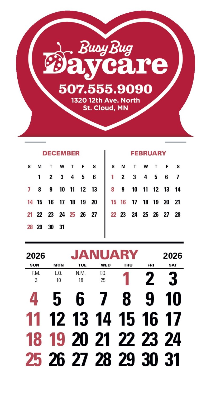 Triumph® Calendars Press-N-Stick 3-Month Vertical Calendar 2 Triumph® Calendars Press-N-Stick 3-Month Vertical Calendar 2