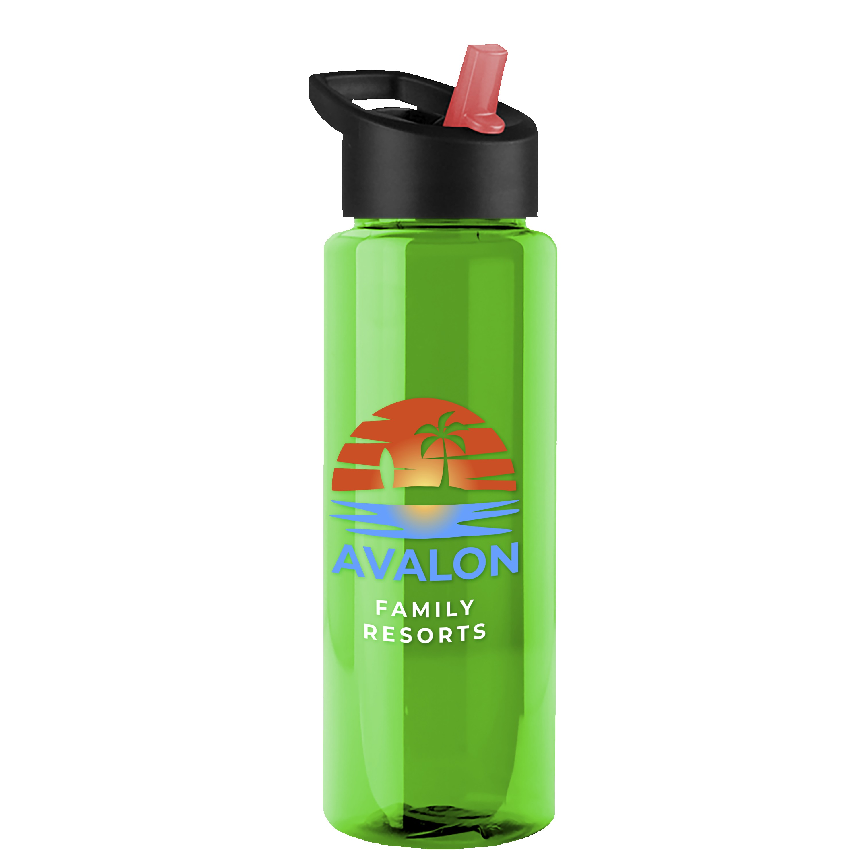 Garyline® Guzzler Bottle with Flip-Straw Lid - 32 oz. 2