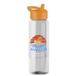 Garyline® Guzzler Bottle with Flip-Straw Lid - 32 oz. - TB32H_clear_bottle_orange_lid_full.png Garyline® Guzzler Bottle with Flip-Straw Lid - 32 oz. - TB32H_clear_bottle_orange_lid_full.png