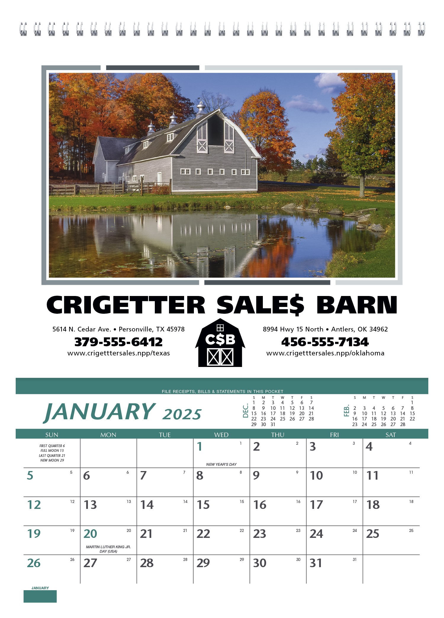 Triumph® Calendars Farm Pocket Calendar 2
