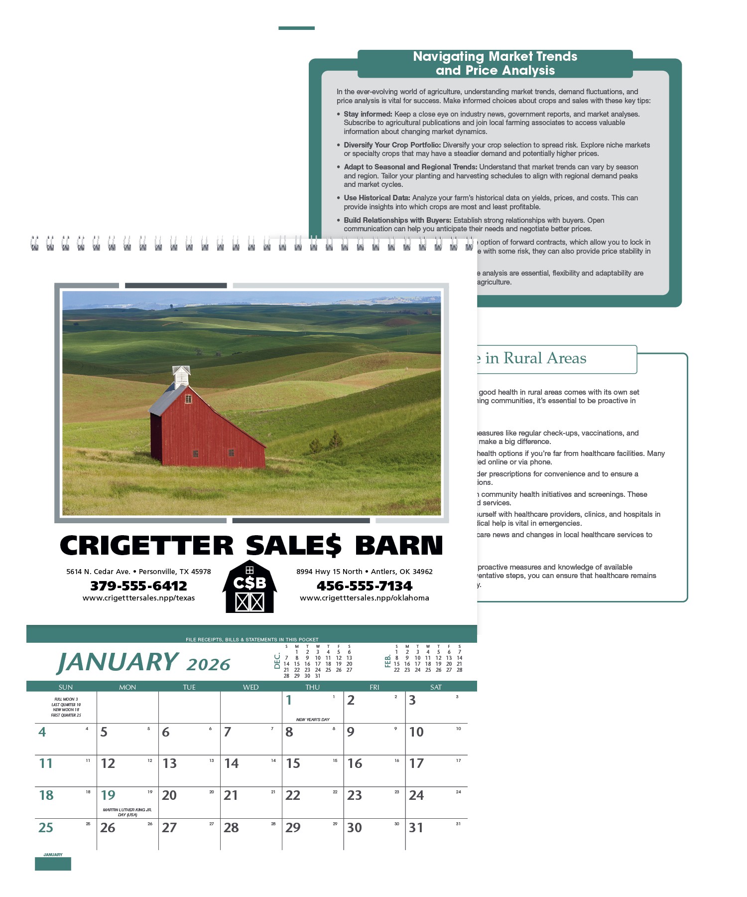 Triumph® Calendars Farm Pocket Calendar 2