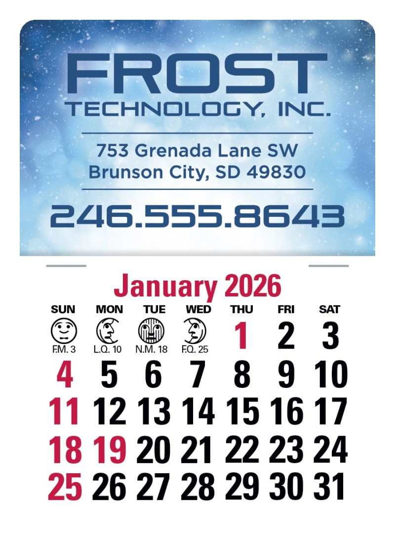 Triumph® Calendars Press-N-Stick Full-Color Header Standard Calendar 2 Triumph® Calendars Press-N-Stick Full-Color Header Standard Calendar 2