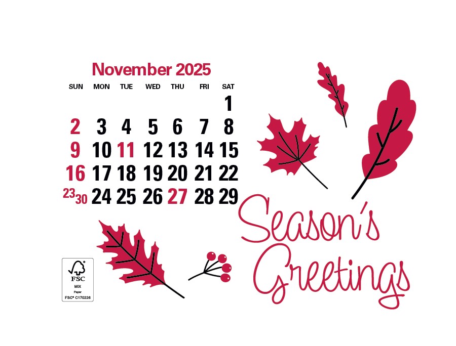 Triumph® Calendars Press-N-Stick Full-Color Header Standard Calendar 2