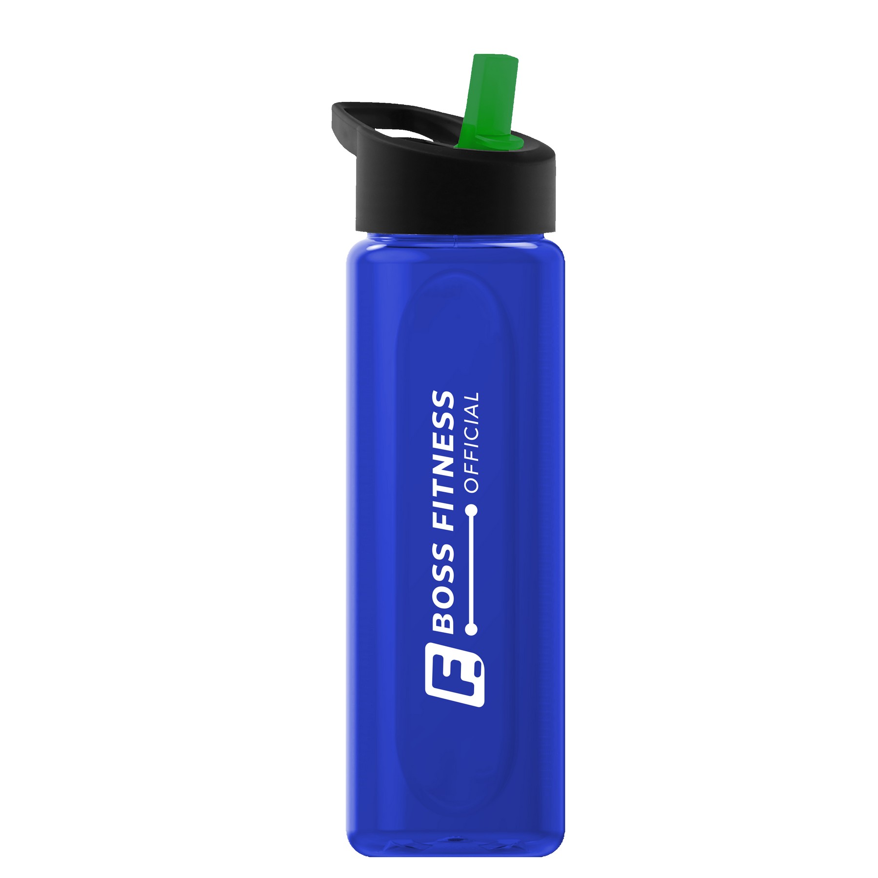 Garyline® Boss Embossed RPET Bottle with Flip-Straw Lid - 26 oz. 2