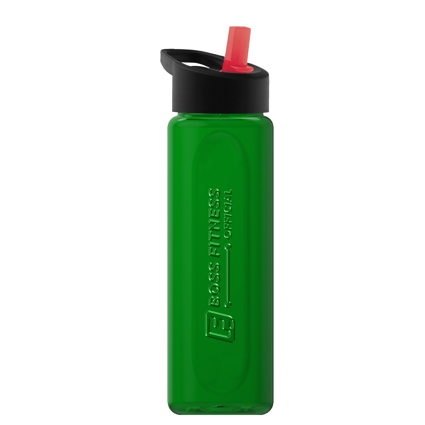 Garyline® Boss Embossed RPET Bottle with Flip-Straw Lid - 26 oz. 2
