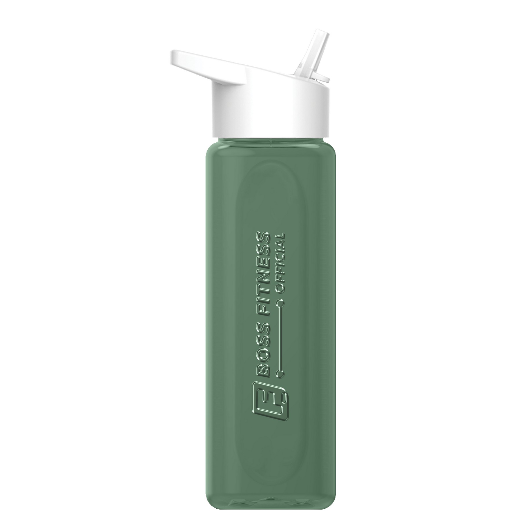 Garyline® Boss Embossed RPET Bottle with Flip-Straw Lid - 26 oz. 2