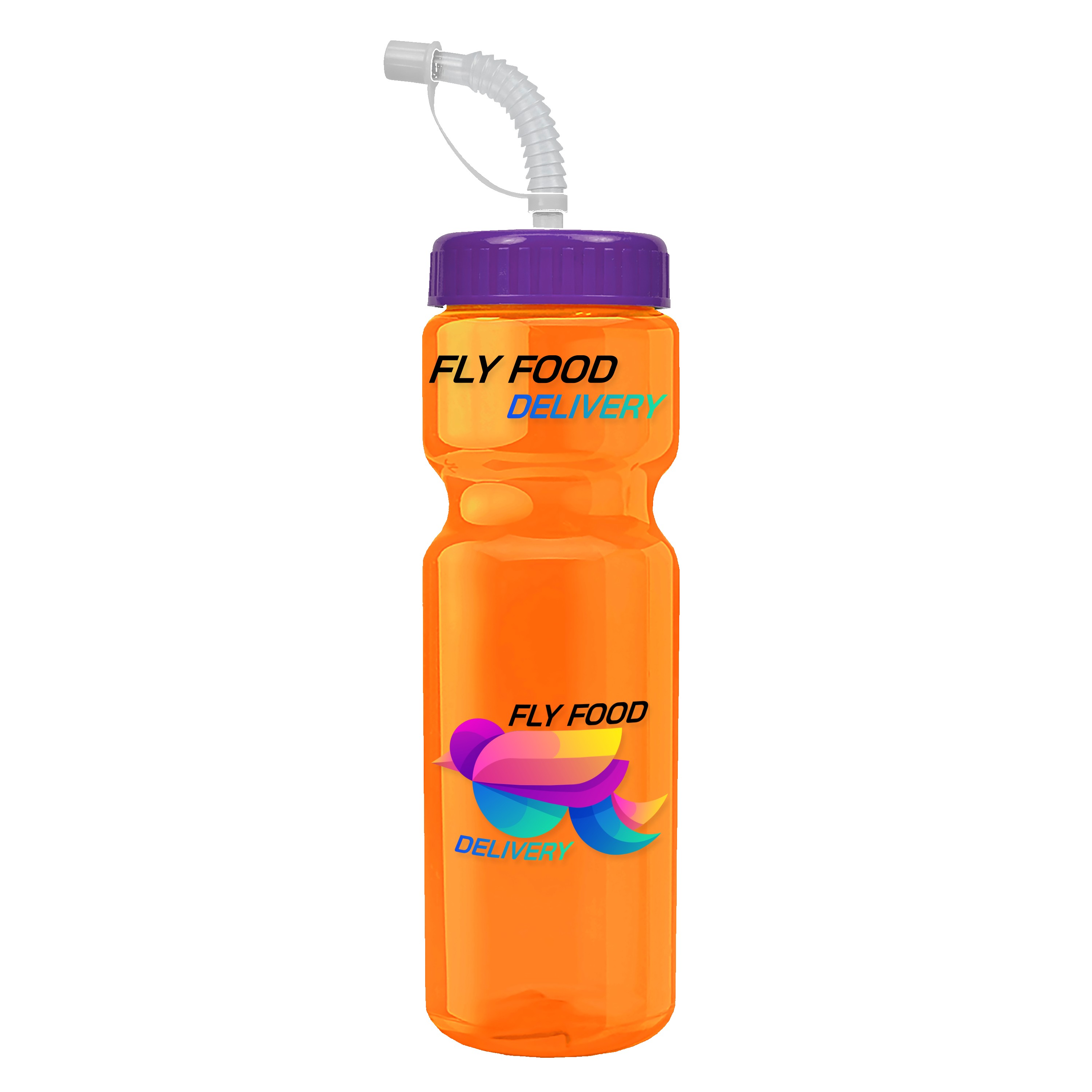 Garyline® Champ Recycled Bottle with Straw Lid - 28 oz. 2