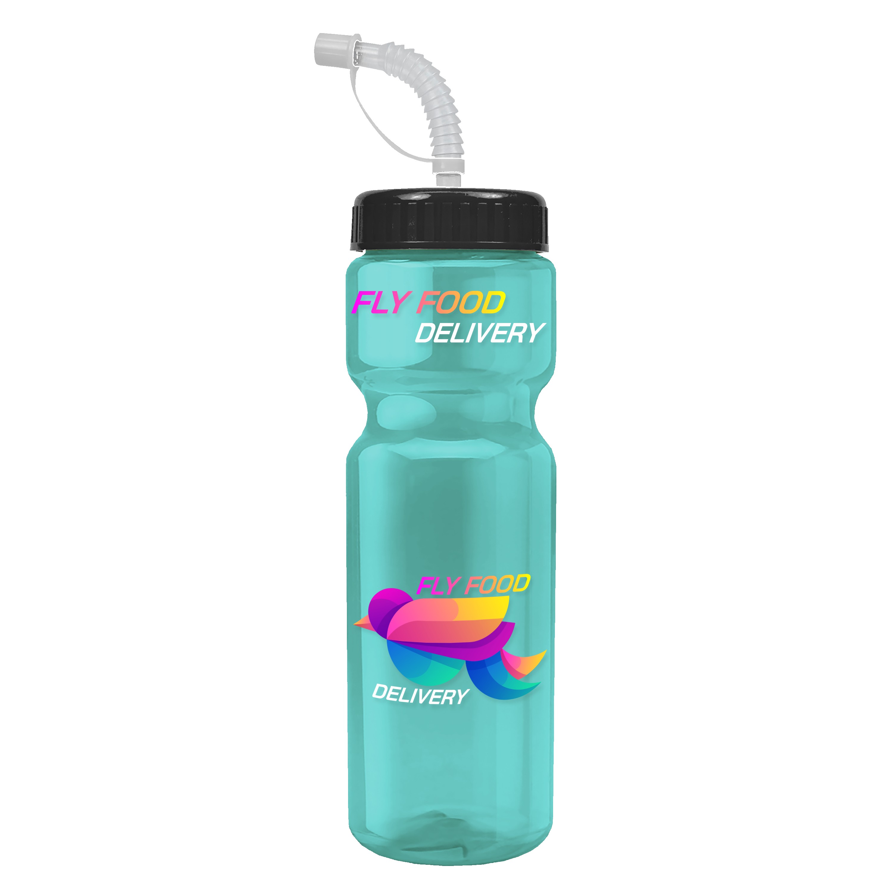 Garyline® Champ Recycled Bottle with Straw Lid - 28 oz. 2