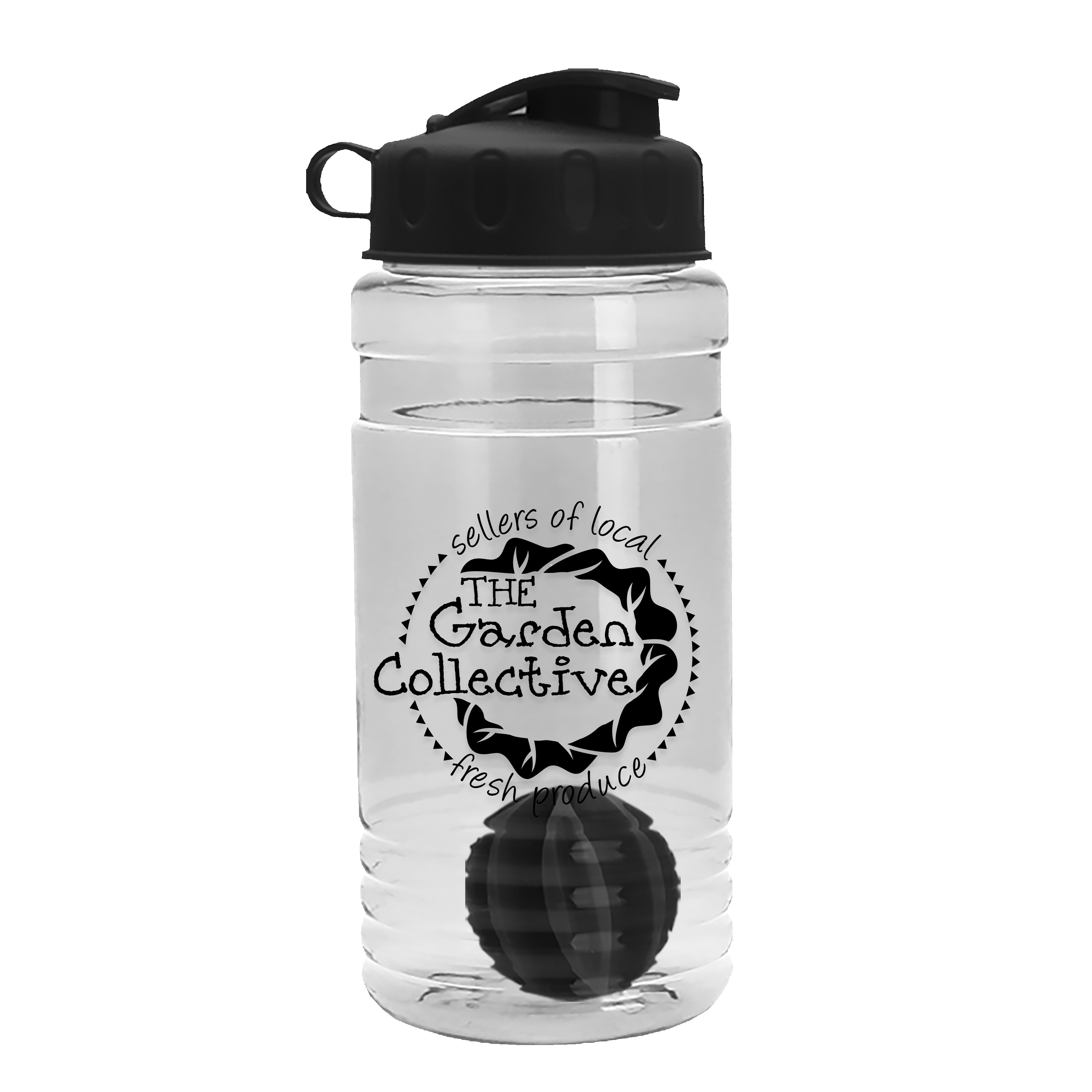 Garyline® Groove Tritan® Shaker Bottle with Flip-Top Lid and Mixing Ball - 20 oz. 2