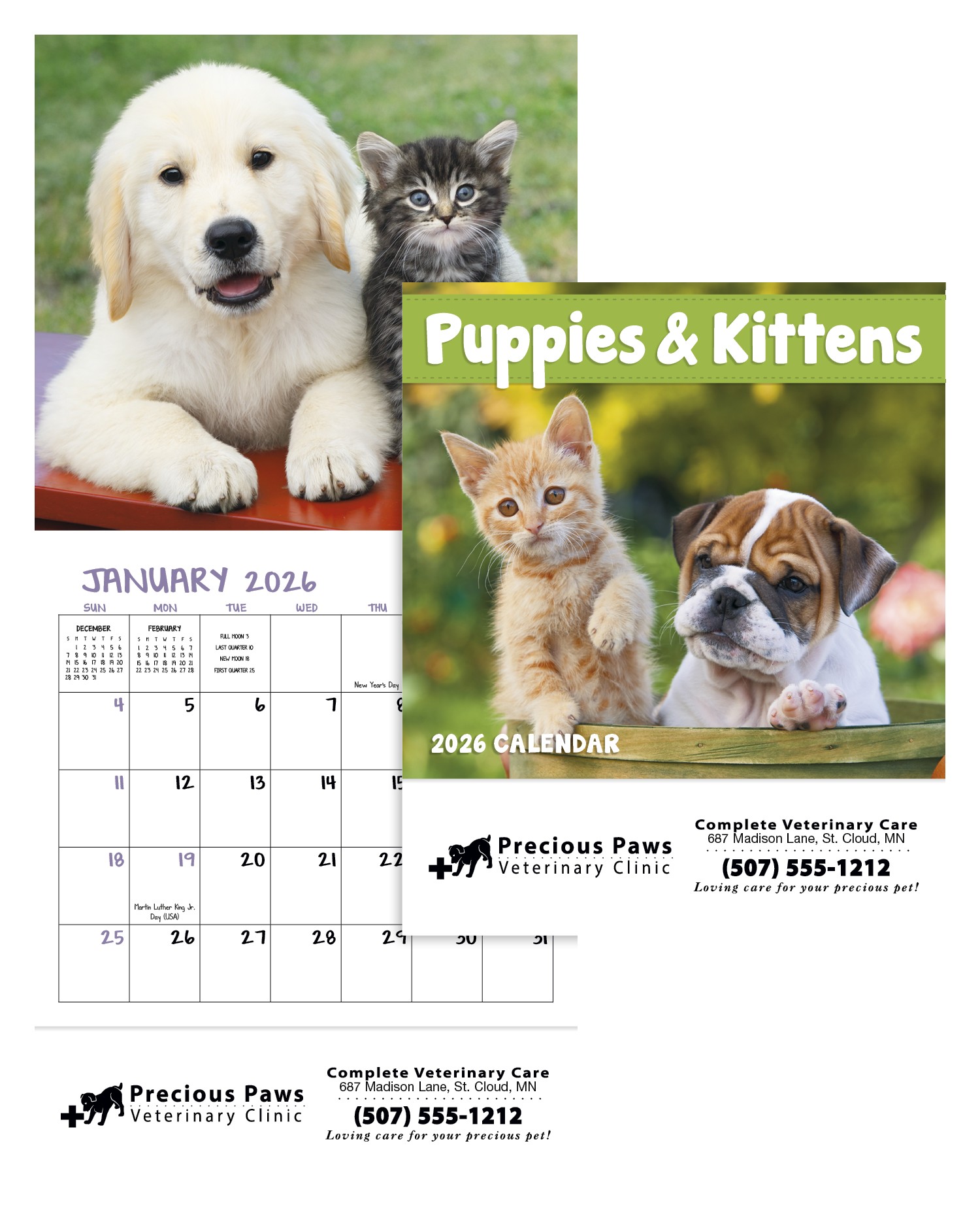 Good Value™ Puppies & Kittens - Mini Calendar 2