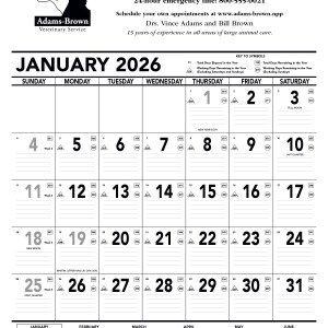 Triumph® Calendars Black & White Contractor Memo Calendar 2 Triumph® Calendars Black & White Contractor Memo Calendar 2