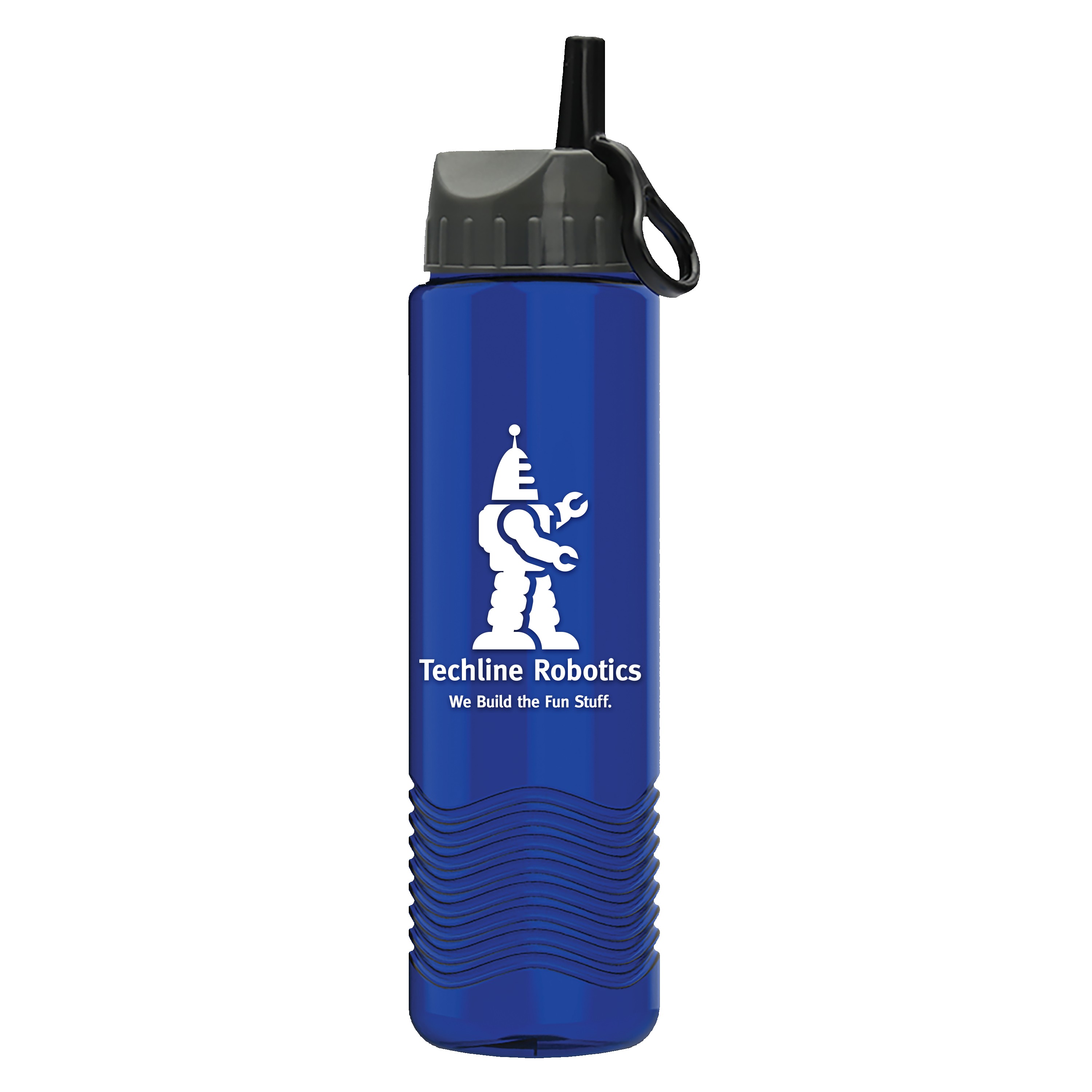 Garyline® Wave Tritan® Bottle with Ring-Straw Lid - 24 oz. 2