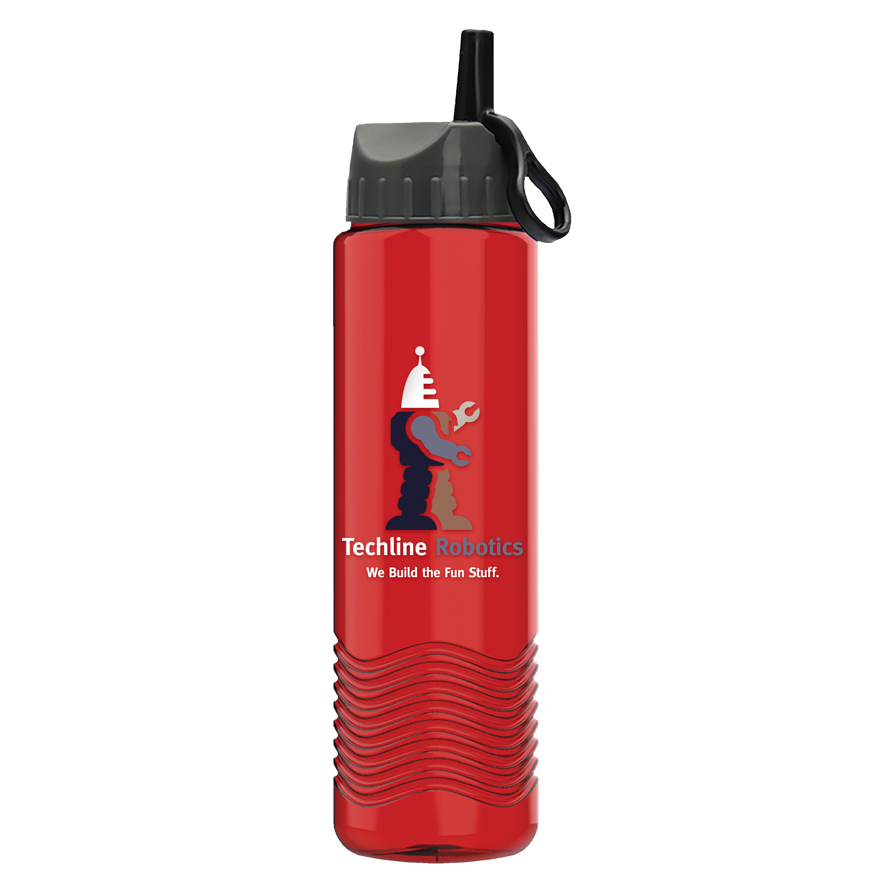 Garyline® Wave Tritan® Bottle with Ring-Straw Lid - 24 oz. 2