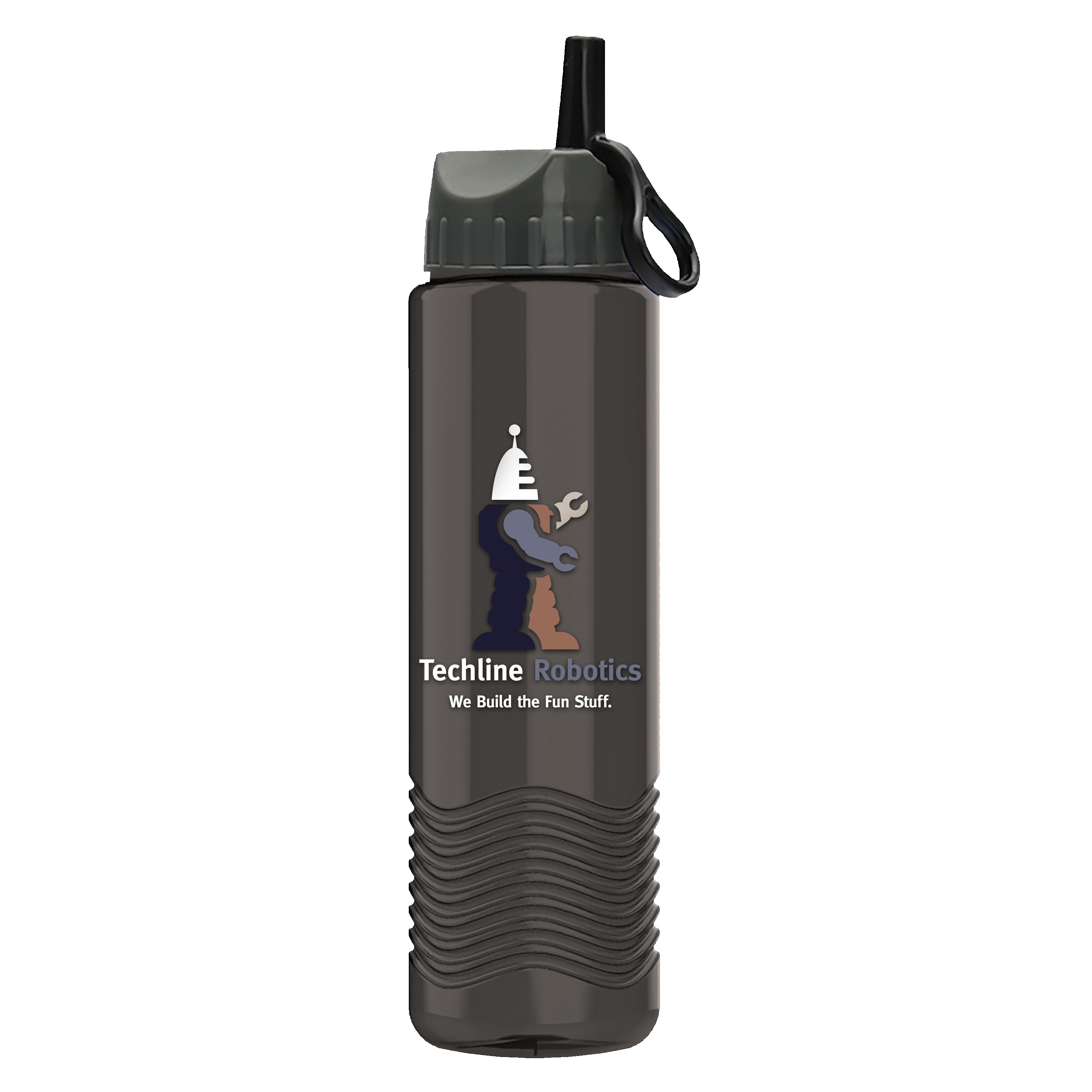 Garyline® Wave Tritan® Bottle with Ring-Straw Lid - 24 oz. 2
