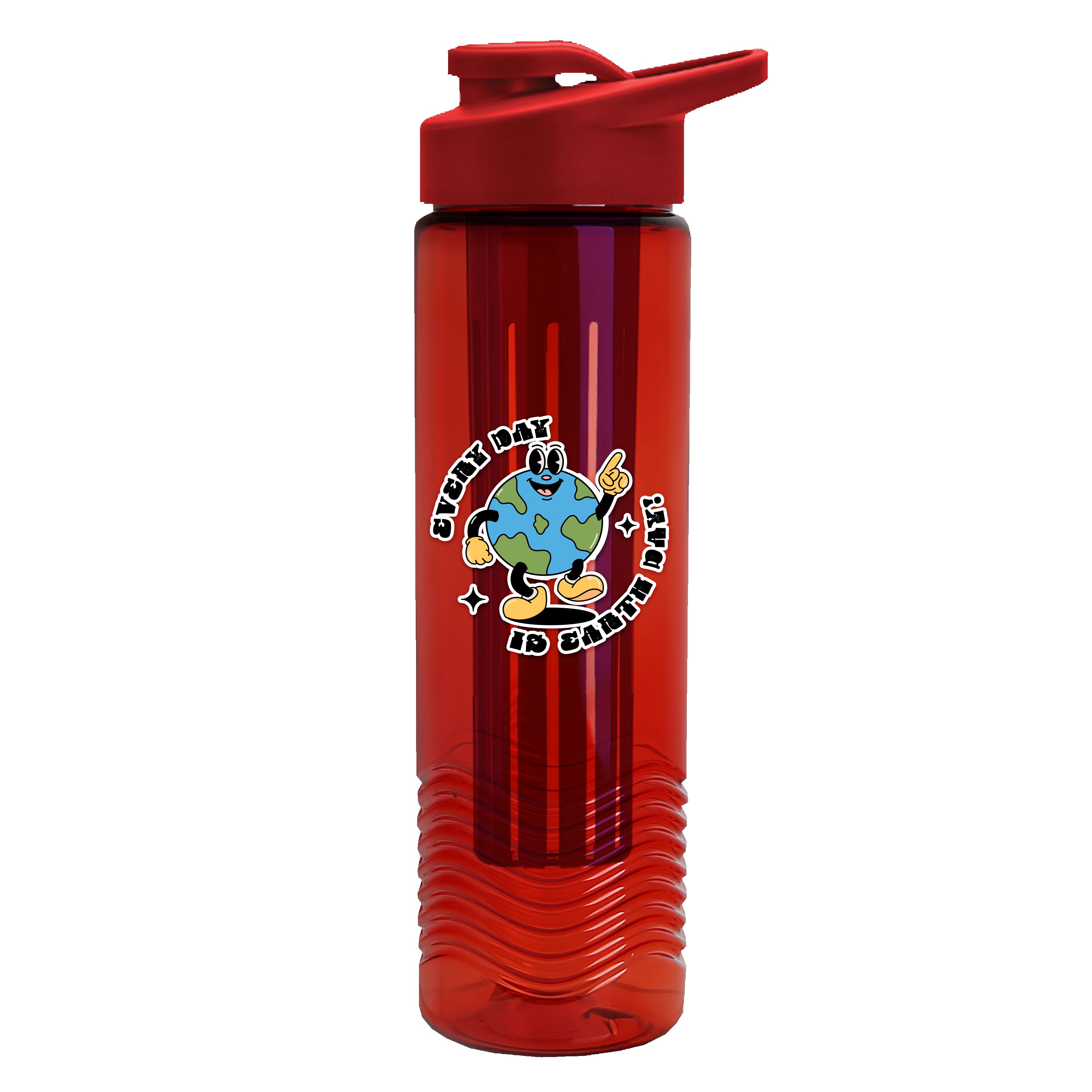 Garyline® Wave Tritan® Bottle with Drink-Thru Lid and Infuser - 24 oz. 2