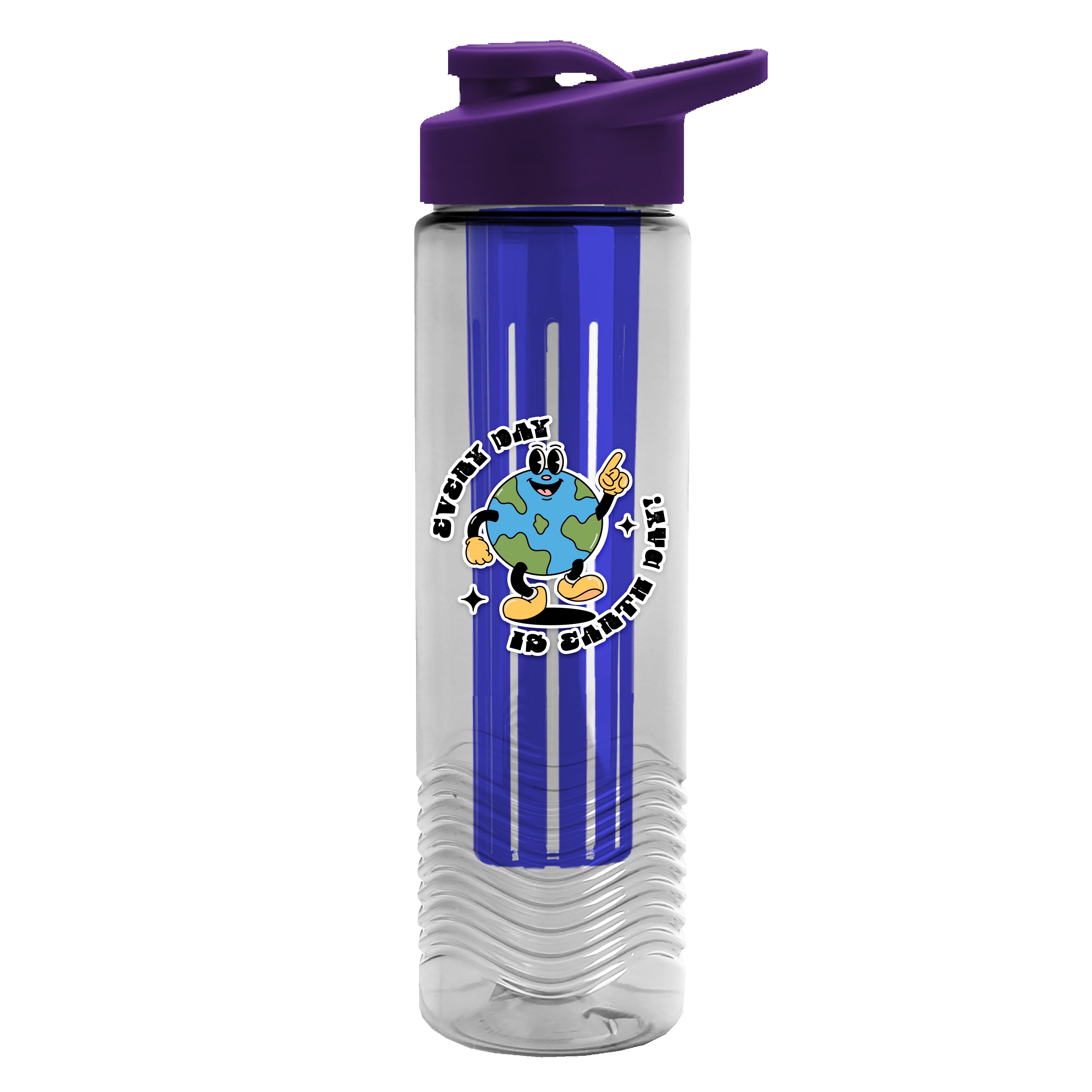 Garyline® Wave Tritan® Bottle with Drink-Thru Lid and Infuser - 24 oz. 2