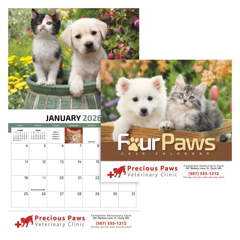 HotLine® Products Four Paws Appointment Calendar - Stapled 2 HotLine® Products Four Paws Appointment Calendar - Stapled 2