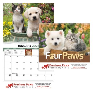 HotLine® Products Four Paws Appointment Calendar - Spiral 2 HotLine® Products Four Paws Appointment Calendar - Spiral 2