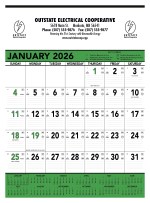 Triumph® Calendars Green & Black Contractor Memo Calendar 2 Triumph® Calendars Green & Black Contractor Memo Calendar 2
