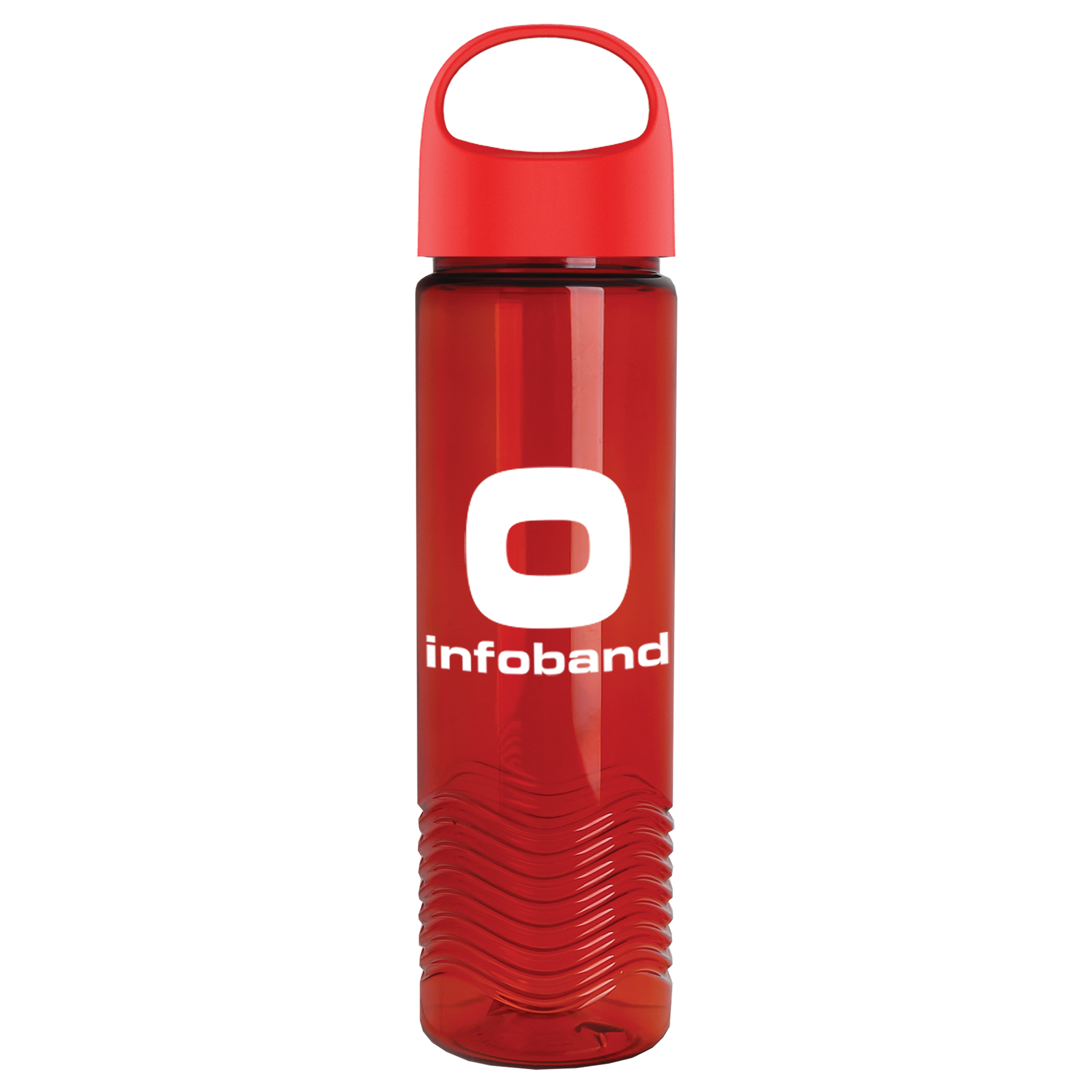 24 Oz. Transparent Wave Bottle w/Oval Crest Lid 1