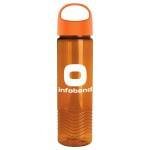 24 Oz. Transparent Wave Bottle w/Oval Crest Lid 1 24 Oz. Transparent Wave Bottle w/Oval Crest Lid 1