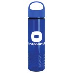 24 Oz. Transparent Wave Bottle w/Oval Crest Lid - Transparent Blue 24 Oz. Transparent Wave Bottle w/Oval Crest Lid - Transparent Blue
