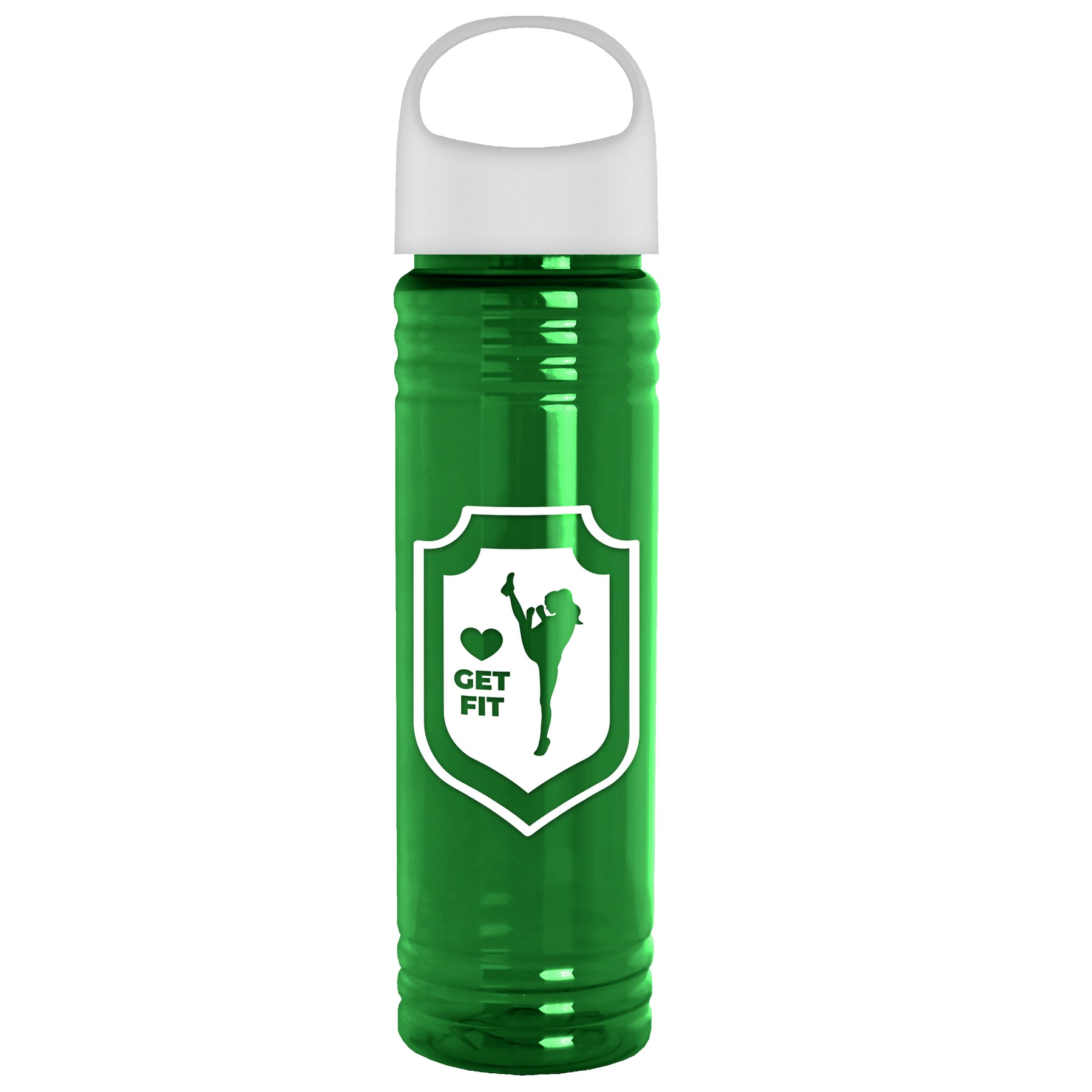 Garyline® Slim Fit RPET Bottle with Oval Crest Lid - 24 oz. 2