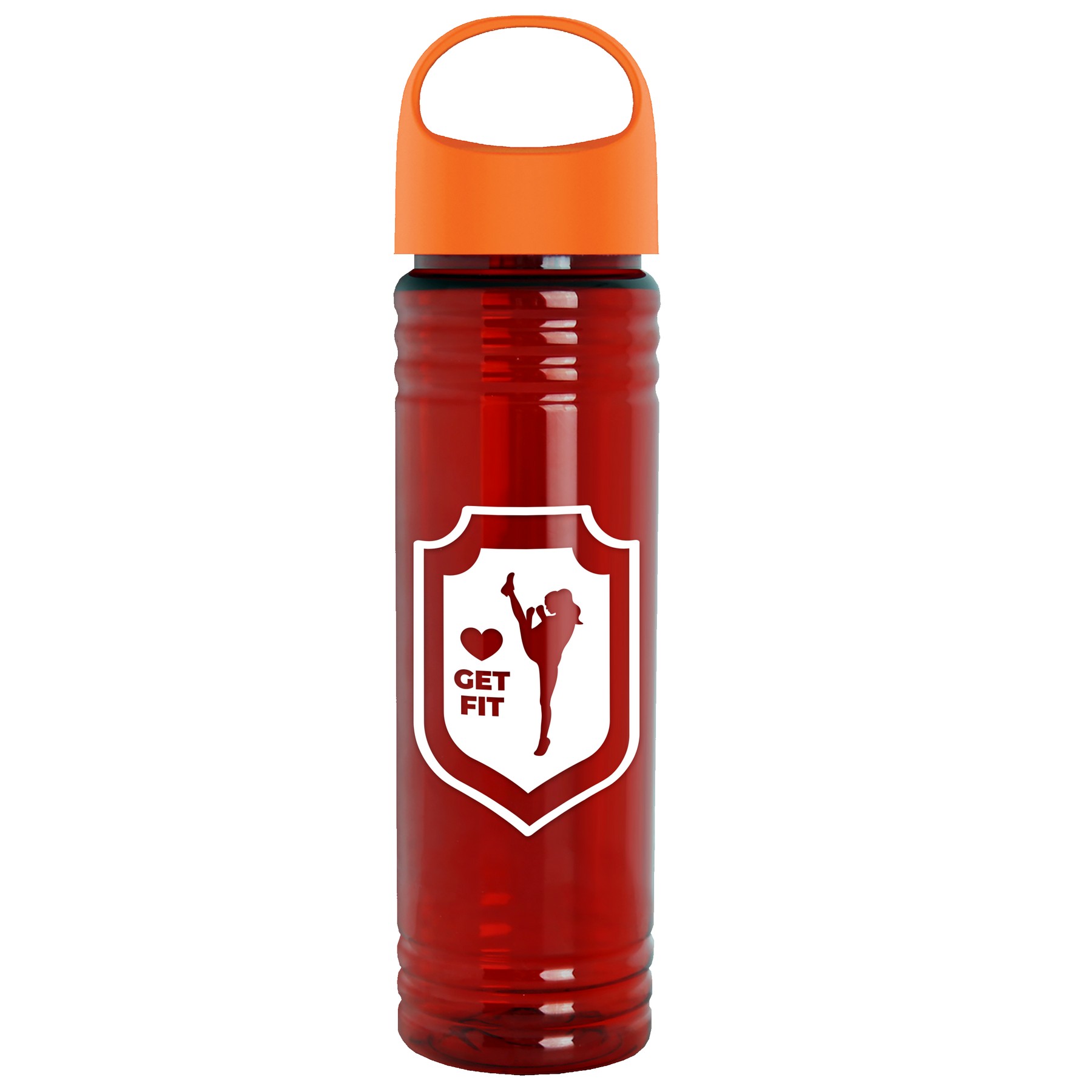 Garyline® Slim Fit RPET Bottle with Oval Crest Lid - 24 oz. 2