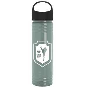 Garyline® Slim Fit RPET Bottle with Oval Crest Lid - 24 oz. 2 Garyline® Slim Fit RPET Bottle with Oval Crest Lid - 24 oz. 2