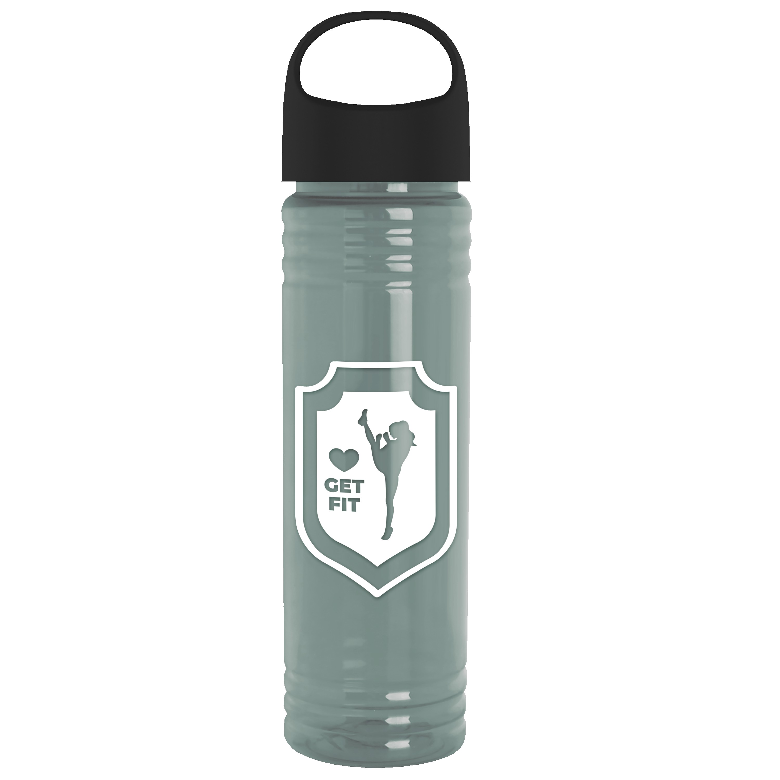 Garyline® Slim Fit RPET Bottle with Oval Crest Lid - 24 oz. 2