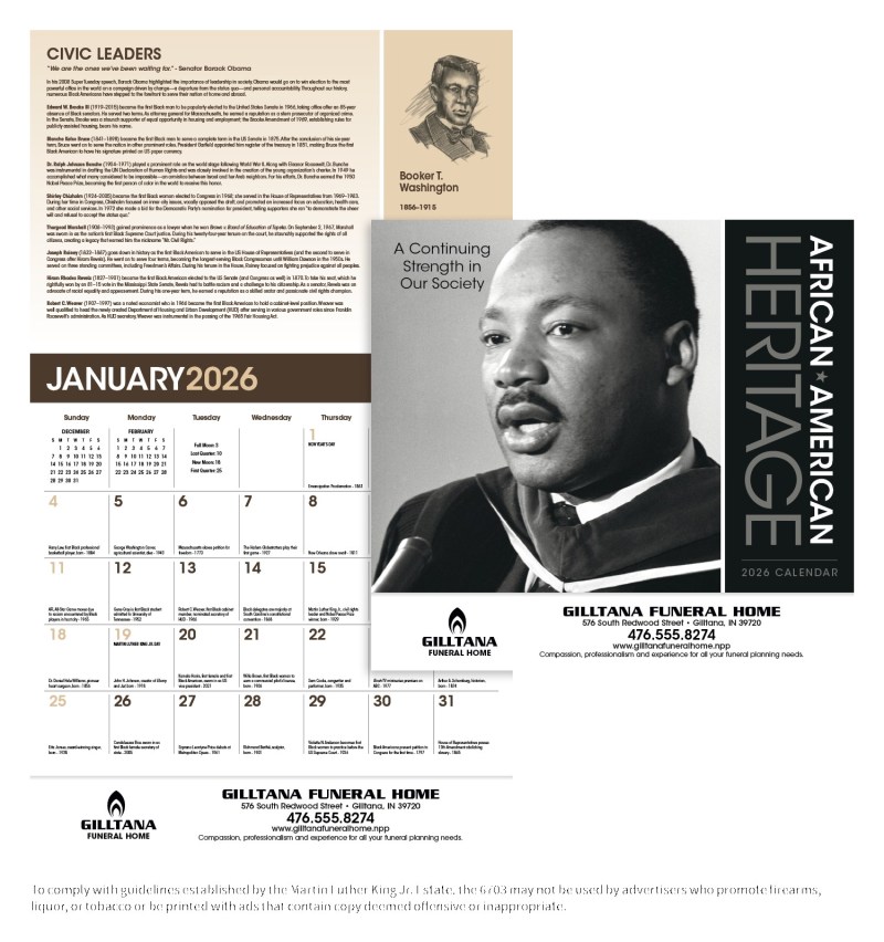Triumph® Calendars African-American Heritage: Dr. Martin Luther King, Jr. Calendar 2 Triumph® Calendars African-American Heritage: Dr. Martin Luther King, Jr. Calendar 2