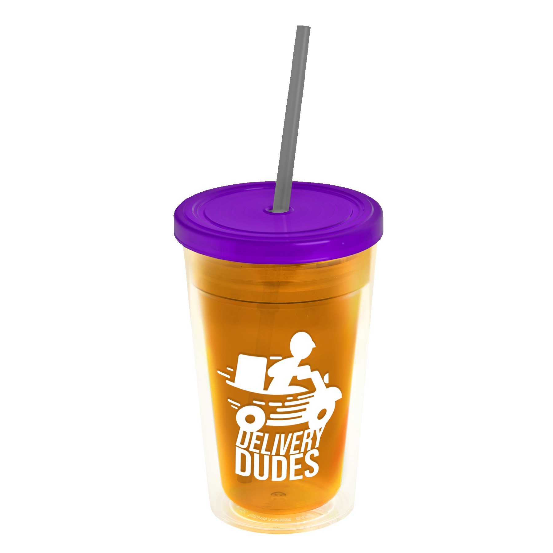 Garyline® Transparent Tumbler with Straw Lid - 16 oz. 2