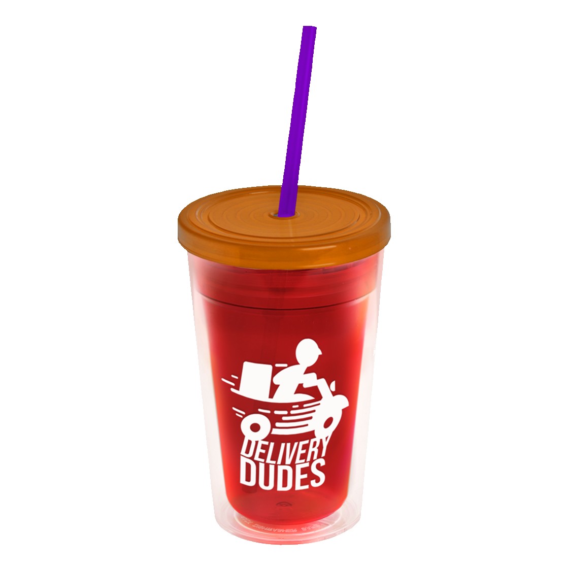 Garyline® Transparent Tumbler with Straw Lid - 16 oz. 2