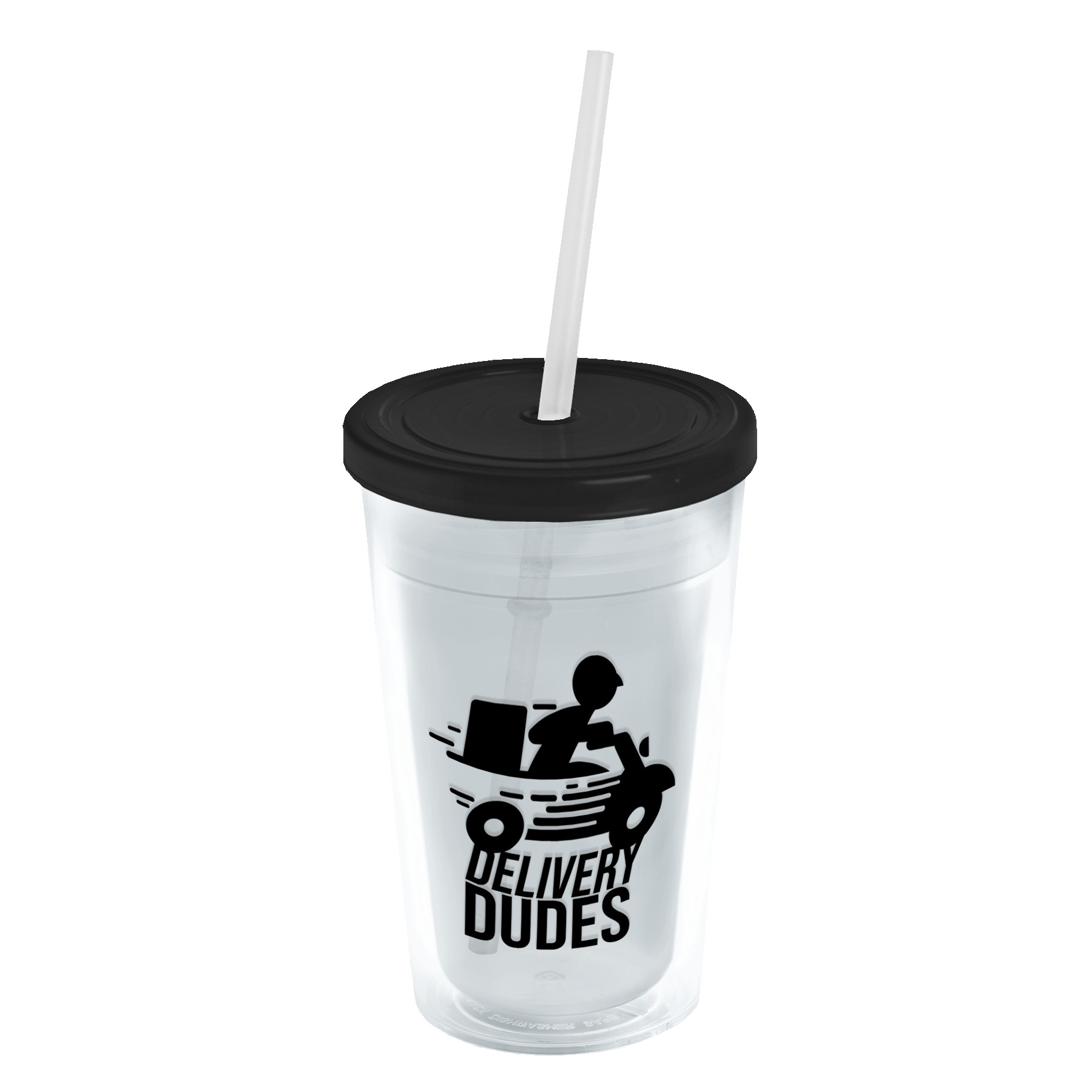 Garyline® Transparent Tumbler with Straw Lid - 16 oz. 2
