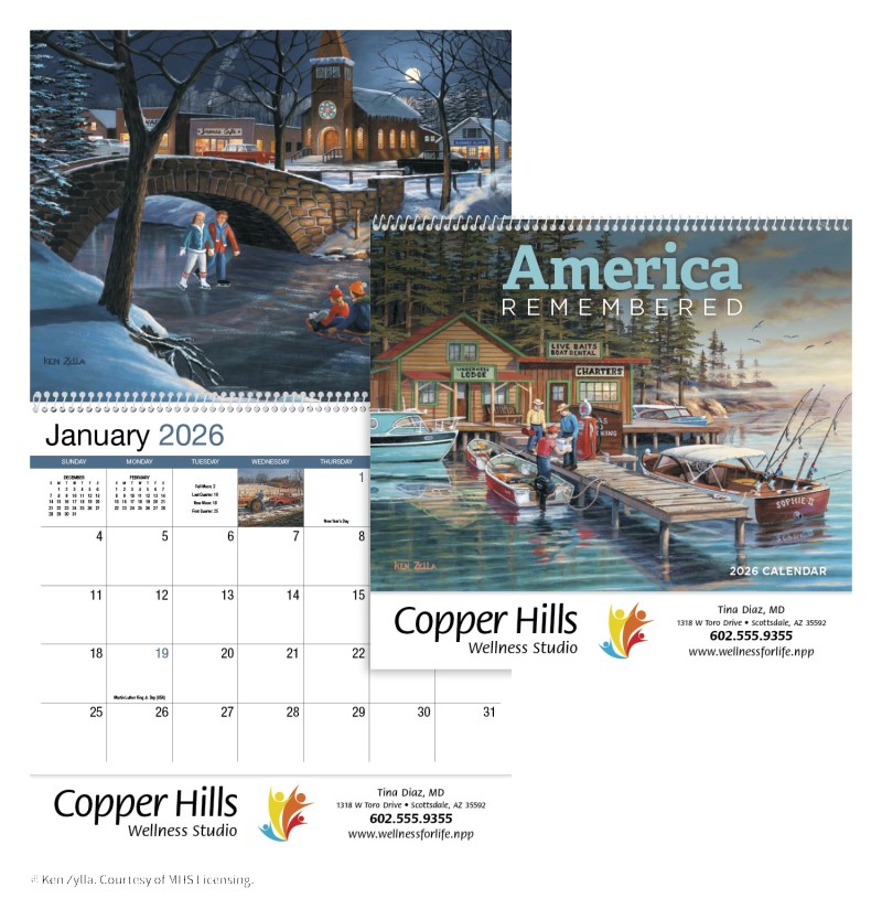 HotLine® Products America Remembered Appointment Calendar - Spiral 2 HotLine® Products America Remembered Appointment Calendar - Spiral 2