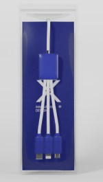 SCX Innovative Design™ Custom Eco Easy-to-Use Cable - 32463F Custom Blue Casing with Custom White Cables and Custom Blue insert card SCX Innovative Design™ Custom Eco Easy-to-Use Cable - 32463F Custom Blue Casing with Custom White Cables and Custom Blue insert card